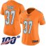 Nike Miami Dolphins #37 Myles Gaskin Orangen Womens Stitched NFL Limited Rush 100th Season Jersey