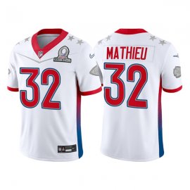 Mens Kansas City Chiefs #32 Tyrann Mathieu 2022 White AFC Pro Bowl Stitched Jersey