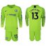 Chelsea #13 Caballero Shiny Green Goalkeeper Long Sleeves Soccer Club Jersey