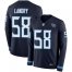 Nike Tennessee Titans #58 Harold Landry Navy Blue Team Color Mens Stitched NFL Limited Therma Long Sleeve Jersey