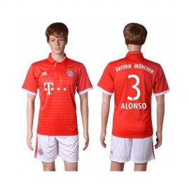 Bayern Munchen #3 Alonso Home Soccer Club Jersey
