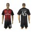 AC Milan #45 Balotelli Home Soccer Club Jersey