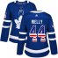 Adidas Toronto Maple Leafs #44 Morgan Rielly Blue Home Authentic USA Flag Womens Stitched NHL Jersey