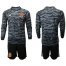 Spain Blank Black Long Sleeves Goalkeeper Soccer Country Jersey