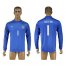 Italy #1 Buffon Blue Home Long Sleeves Soccer Country Jersey
