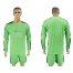 Leicester City Blank Green Goalkeeper Long Sleeves Soccer Club Jersey