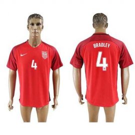 USA #4 Bradley Away Soccer Country Jersey