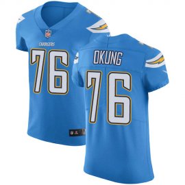 Nike Los Angeles Chargers #76 Russell Okung Electric Blue Alternate Mens Stitched NFL Vapor Untouchable Elite Jersey