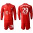 Bayern Munchen #29 Coman Home Long Sleeves Soccer Club Jersey