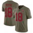Nike San Francisco 49ers #18 Dante Pettis Olive Mens Stitched NFL Limited 2017 Salute To Service Jersey