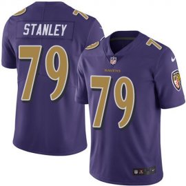 Nike Baltimore Ravens #79 Ronnie Stanley Purple Mens Stitched NFL Limited Rush Jersey