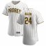 San Diego Padres #24 Greg Allen Mens Nike White Brown Home 2020 Authentic Player Jersey