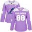 Adidas Tampa Bay Lightning #88 Andrei Vasilevskiy Purple Authentic Fights Cancer Womens Stitched NHL Jersey