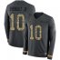 Nike Jacksonville Jaguars #10 Laviska Shenault Jr. Anthracite Salute to Service Mens Stitched NFL Limited Therma Long Sleeve Jersey