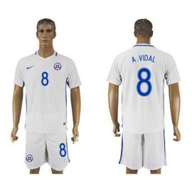 Chile #8 A.Vidal Away Soccer Country Jersey
