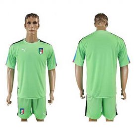 Italy Blank Green Goalkeeper Soccer Country Jersey
