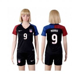 Womens USA #9 Morris Away Soccer Country Jersey