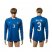 Italy #3 Maldini Blue Home Long Sleeves Soccer Country Jersey