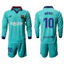 Barcelona #10 Messi Third Long Sleeves Soccer Club Jersey