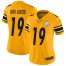 Nike Pittsburgh Steelers #19 JuJu Smith-Schuster Gold Womens Stitched NFL Limited Inverted Legend Jersey