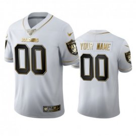 Las Vegas Raiders Custom Mens Nike White Golden Edition Vapor Limited NFL 100 Jersey