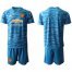 Manchester United Blank Light Blue Goalkeeper Soccer Club Jersey