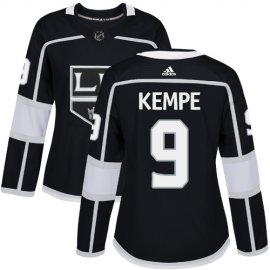 Adidas Los Angeles Kings #9 Adrian Kempe Black Home Authentic Womens Stitched NHL Jersey