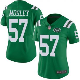 Nike New York Jets #57 C.J. Mosley Green Womens Stitched NFL Limited Rush Jersey
