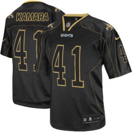 Nike New Orleans Saints #41 Alvin Kamara Lights Out Black Mens Stitched NFL Elite Jersey