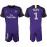 Paris Saint-Germain #1 Trapp Purple Goalkeeper Soccer Club Jersey