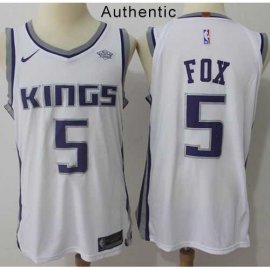 Nike Sacramento Kings #5 DeAaron Fox White NBA Authentic Association Edition Jersey