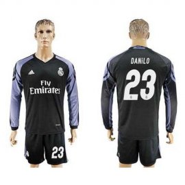 Real Madrid #23 Danilo Sec Away Long Sleeves Soccer Club Jersey