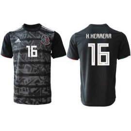Mexico #16 H.Herrera Black Soccer Country Jersey