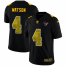 Houston Texans #4 Deshaun Watson Mens Black Nike Golden Sequin Vapor Limited NFL Jersey
