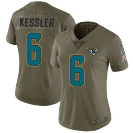Nike Jacksonville Jaguars #6 Cody Kessler Olive Womens Stitched NFL Limited 2017 Salute to Service Jersey
