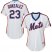 New York Mets #23 Adrian Gonzalez White(Blue Strip) Alternate Womens Stitched MLB Jersey
