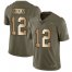 Nike Los Angeles Rams #12 Brandin Cooks Olive/Gold Youth Stitched NFL Limited 2017 Salute to Service Jersey