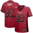Nike Tampa Bay Buccaneers #99 Warren Sapp Red Team Color Womens Stitched NFL Elite Drift Fashion Jersey