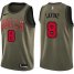 Mens Nike Chicago Bulls #8 Zach LaVine Green Salute to Service NBA Swingman Jersey