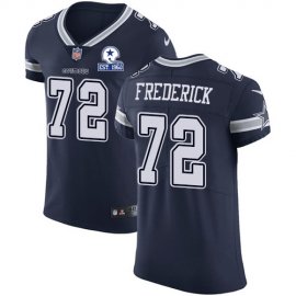 Nike Dallas Cowboys #72 Travis Frederick Navy Blue Team Color Mens Stitched With Established In 1960 Patch NFL Vapor Untouchable Elite Jersey