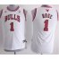 Kids Chicago Bulls 1 Derrick Rose White Revolution 30 Swingman NBA Jerseys Cheap