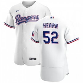 Texas Rangers #52 Taylor Hearn Mens Nike White Home 2020 Authentic Player MLB Jersey