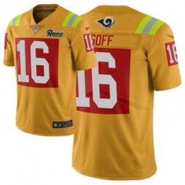 Nike Los Angeles Rams #16 Jared Goff Gold Mens Stitched NFL Limited City Edition Jersey