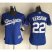 Los Angeles Dodgers #22 Clayton Kershaw Blue Womens Alternate Stitched MLB Jersey