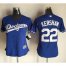Los Angeles Dodgers #22 Clayton Kershaw Blue Womens Alternate Stitched MLB Jersey