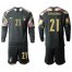 Italy #21 Donnarumma Black Long Sleeves Goalkeeper Soccer Country Jersey