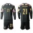 Italy #21 Donnarumma Black Long Sleeves Goalkeeper Soccer Country Jersey