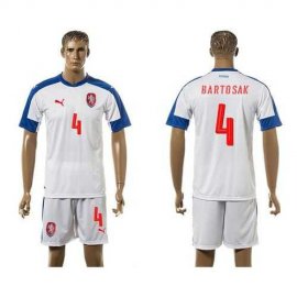 Czech #4 Bartosak Away Soccer Country Jersey