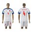 Czech #4 Bartosak Away Soccer Country Jersey