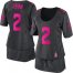 Nike Atlanta Falcons #2 Matt Ryan Dark Grey Womens Breast Cancer Awareness Stitched NFL Elite Jersey